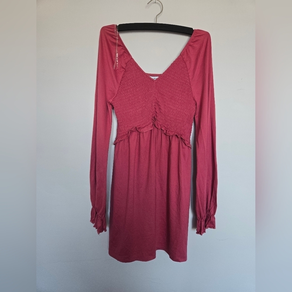 NWT love, Fire Long-Sleeve Pink Dress
